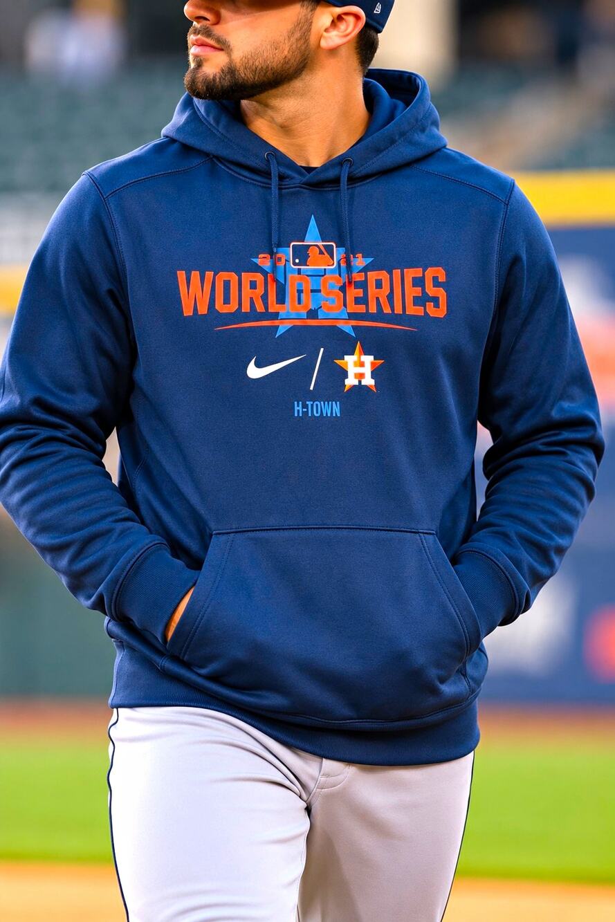 Nike Houston Astros World Series Blue Hoodie Major League Baseball MLB